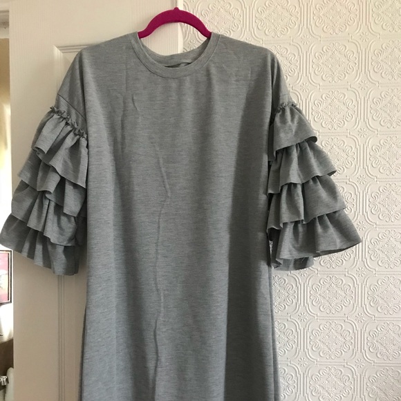 Grey Ruffle dress - Picture 1 of 1